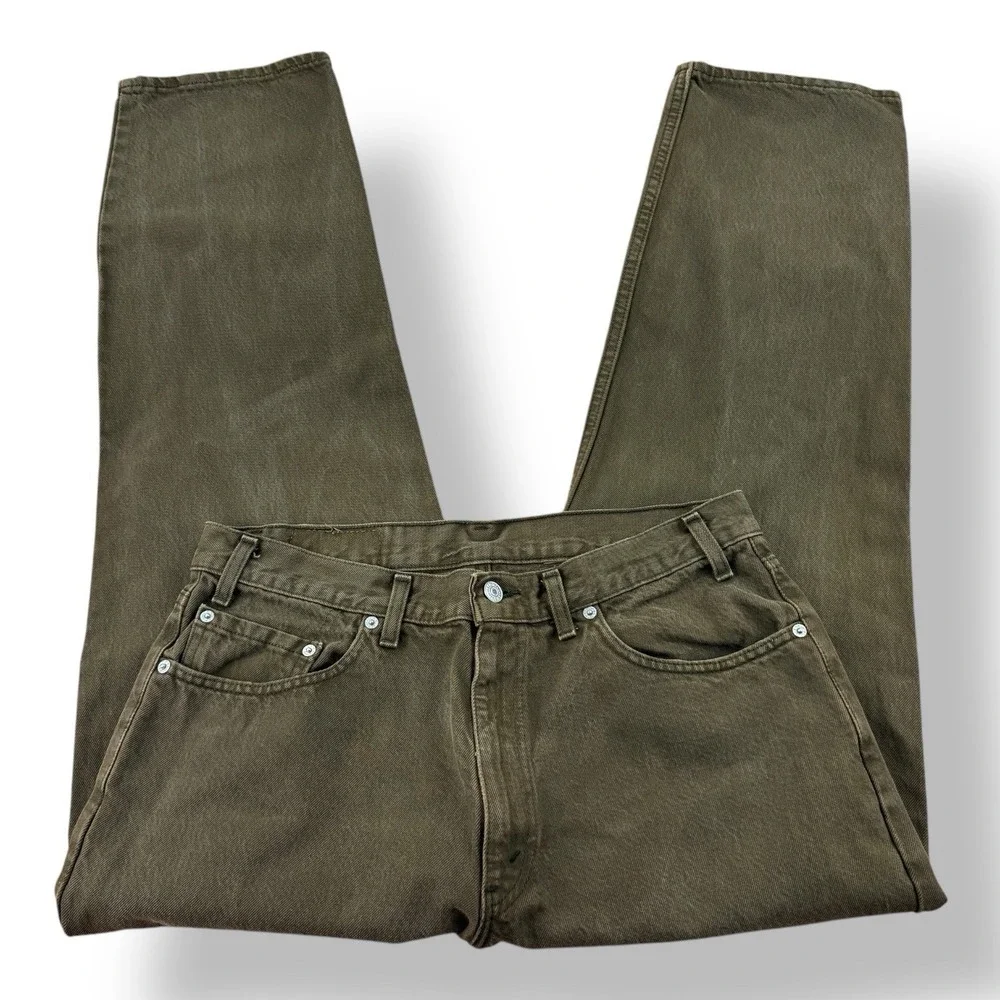 Levi's Moss Brown Cotton 550 Made in USA Jeans‎ Relaxed Fit Tapered Men's 34x29